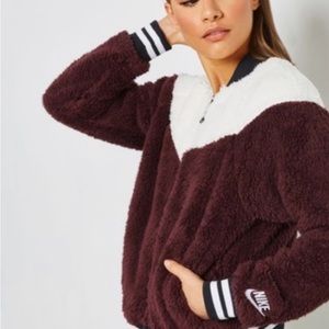 Nike Burgundy Bomber Jacket